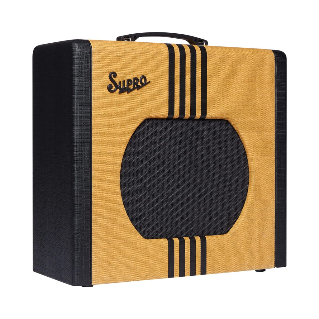 Supro Delta King 12 tweed tube combo amp, DK12 speaker grille detail