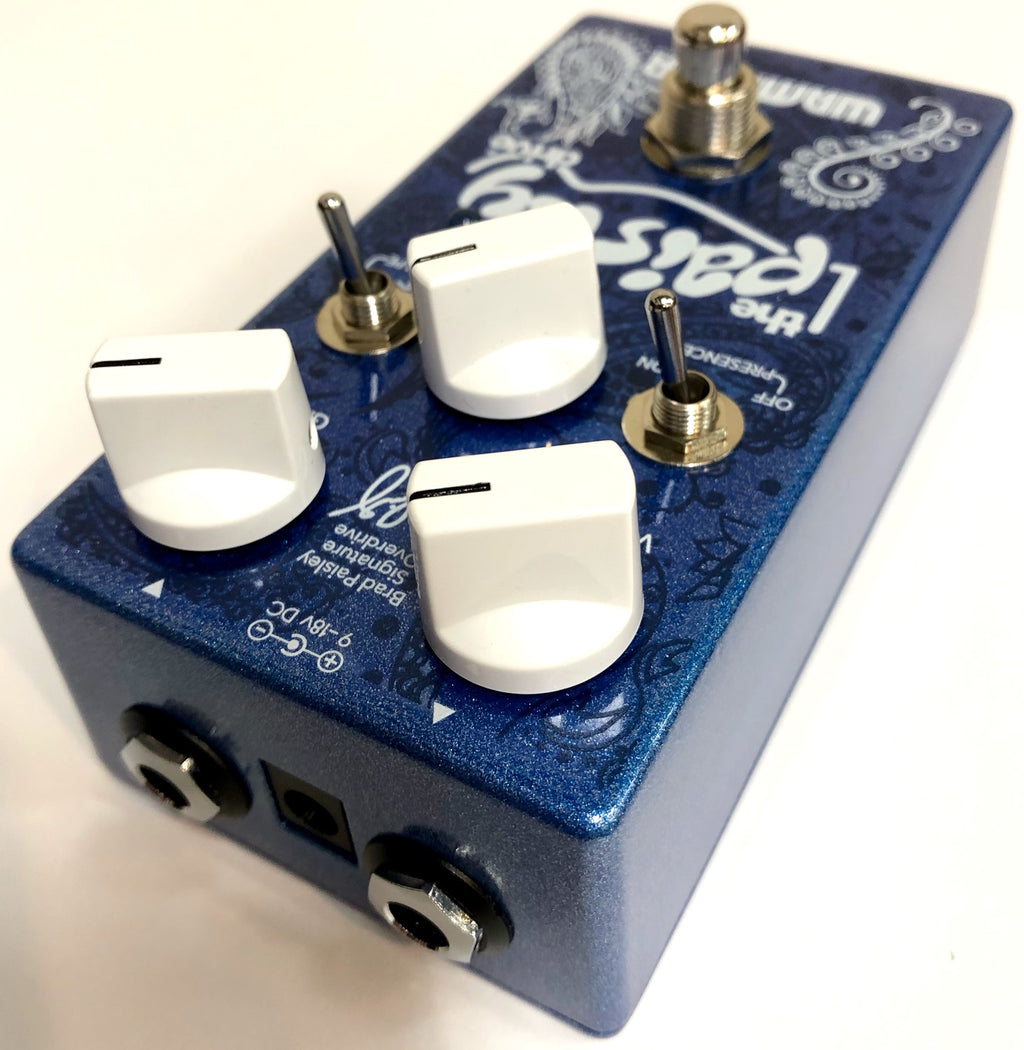 Used Wampler Paisley Drive overdrive pedal side view input output jacks