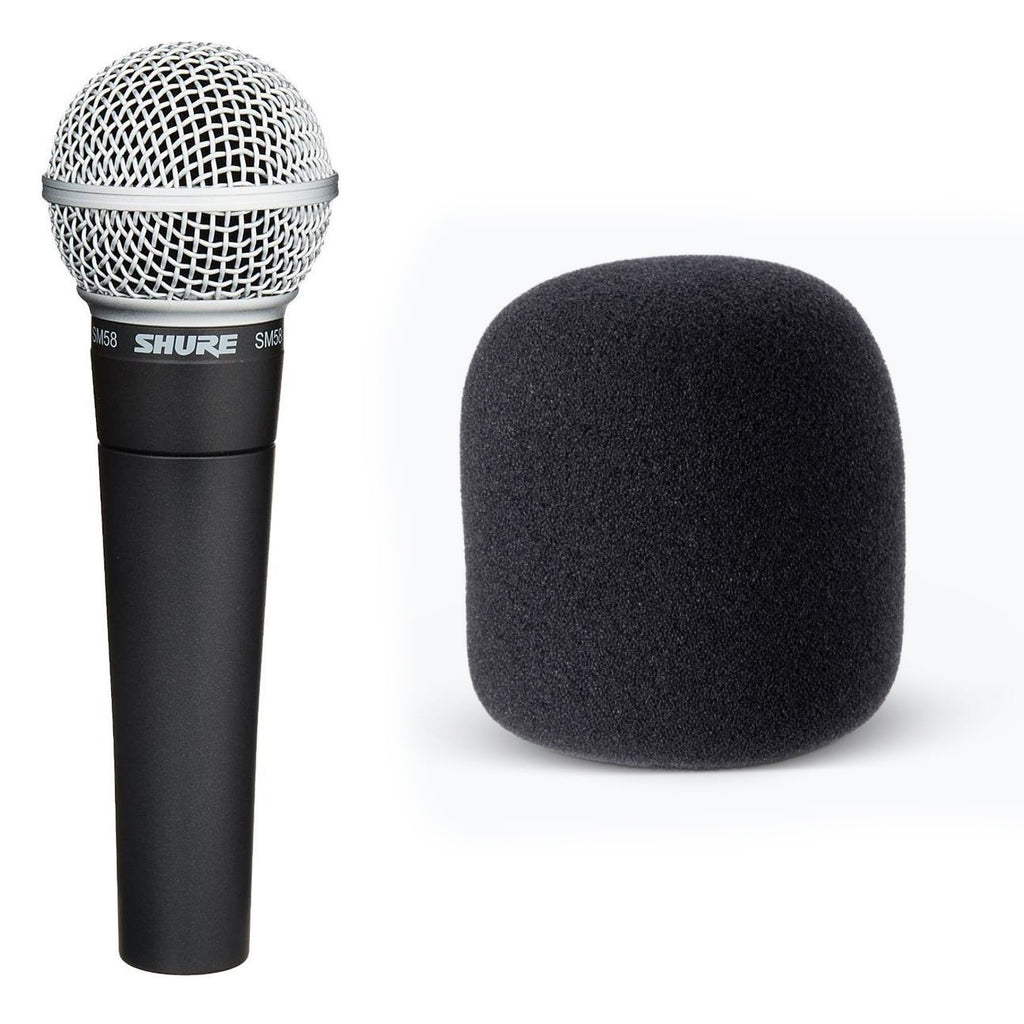 Shure SM58-LC vocal microphone — grille and body view