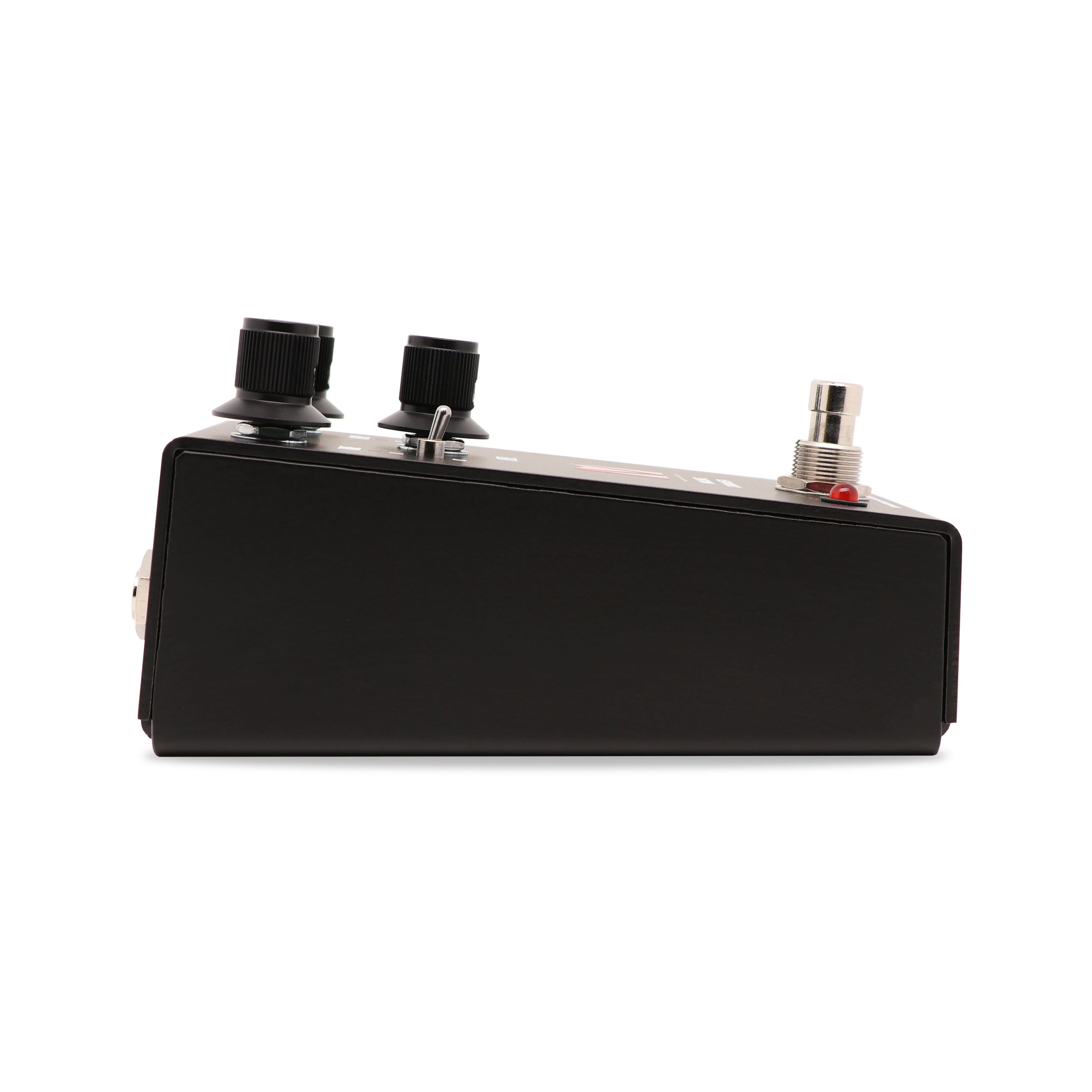 Keeley Muse Driver overdrive pedal — side jacks view