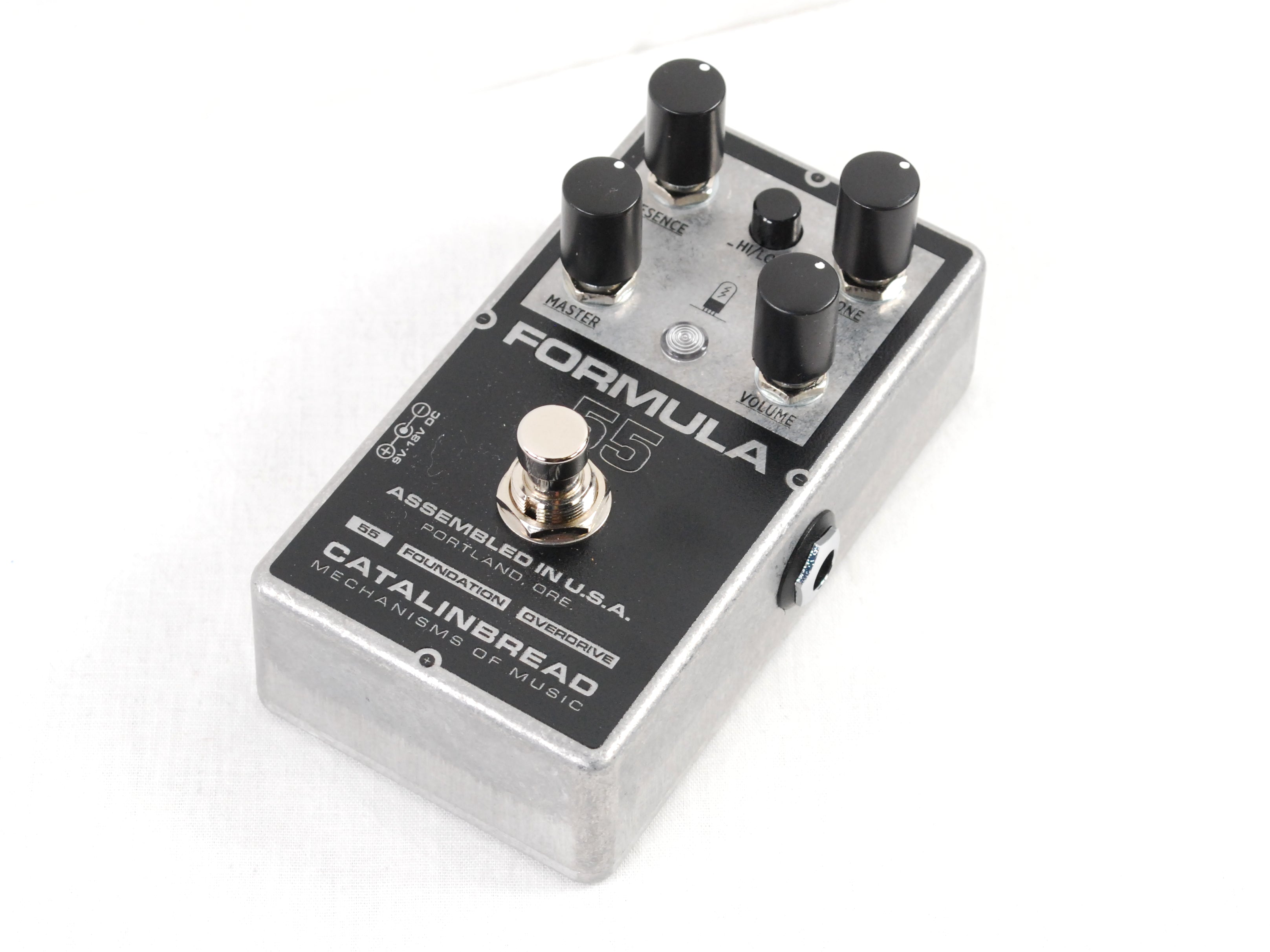 Catalinbread Formula 55 overdrive pedal - rear input jacks