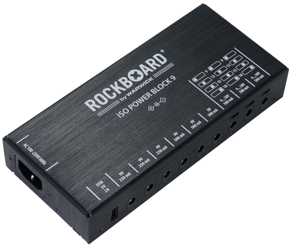 Open Box RockBoard ISO Power Block V9 IEC Isolated Guitar Pedal Power Supply