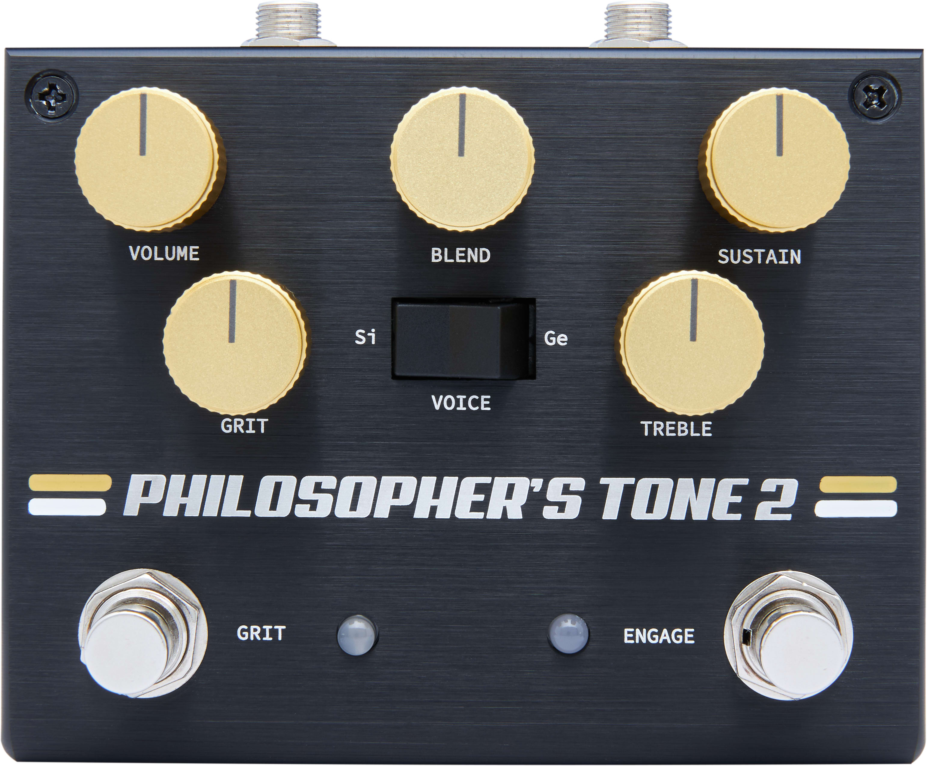 Pigtronix Philosopher's Tone 2 compressor — Volume, Blend, Sustain and Grit knobs