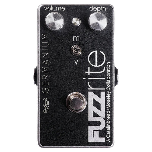 Catalinbread Fuzzrite Germanium fuzz pedal - black enclosure top view