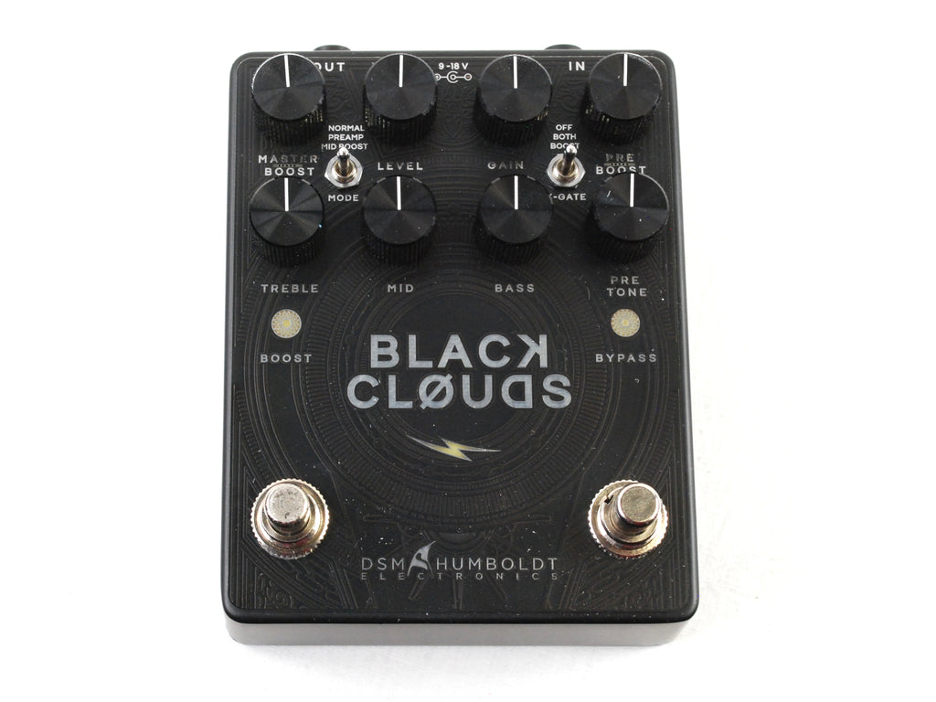 DSM & Humboldt Black Clouds distortion pedal — front view