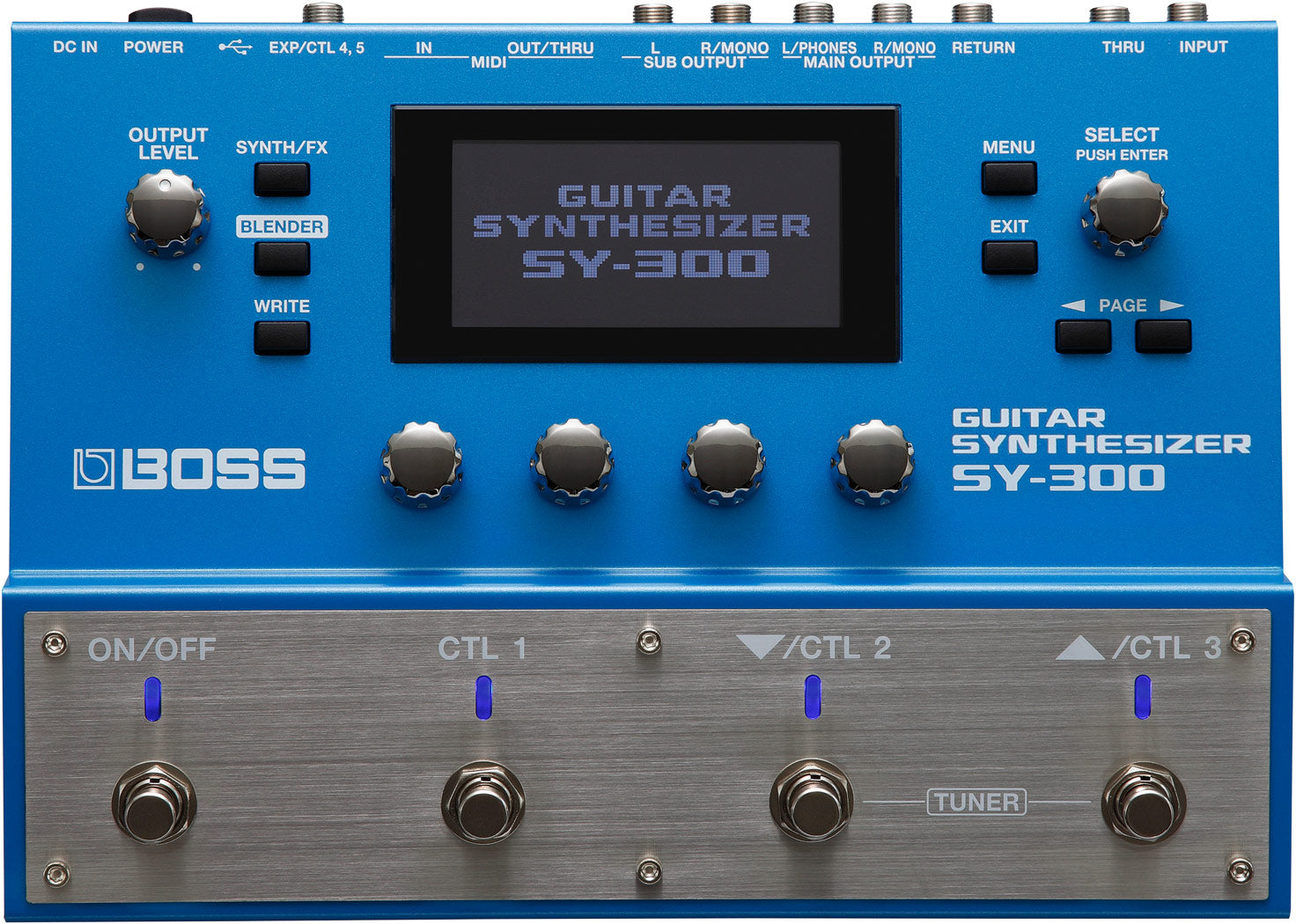 Boss SY-300 guitar synthesizer pedal angled view