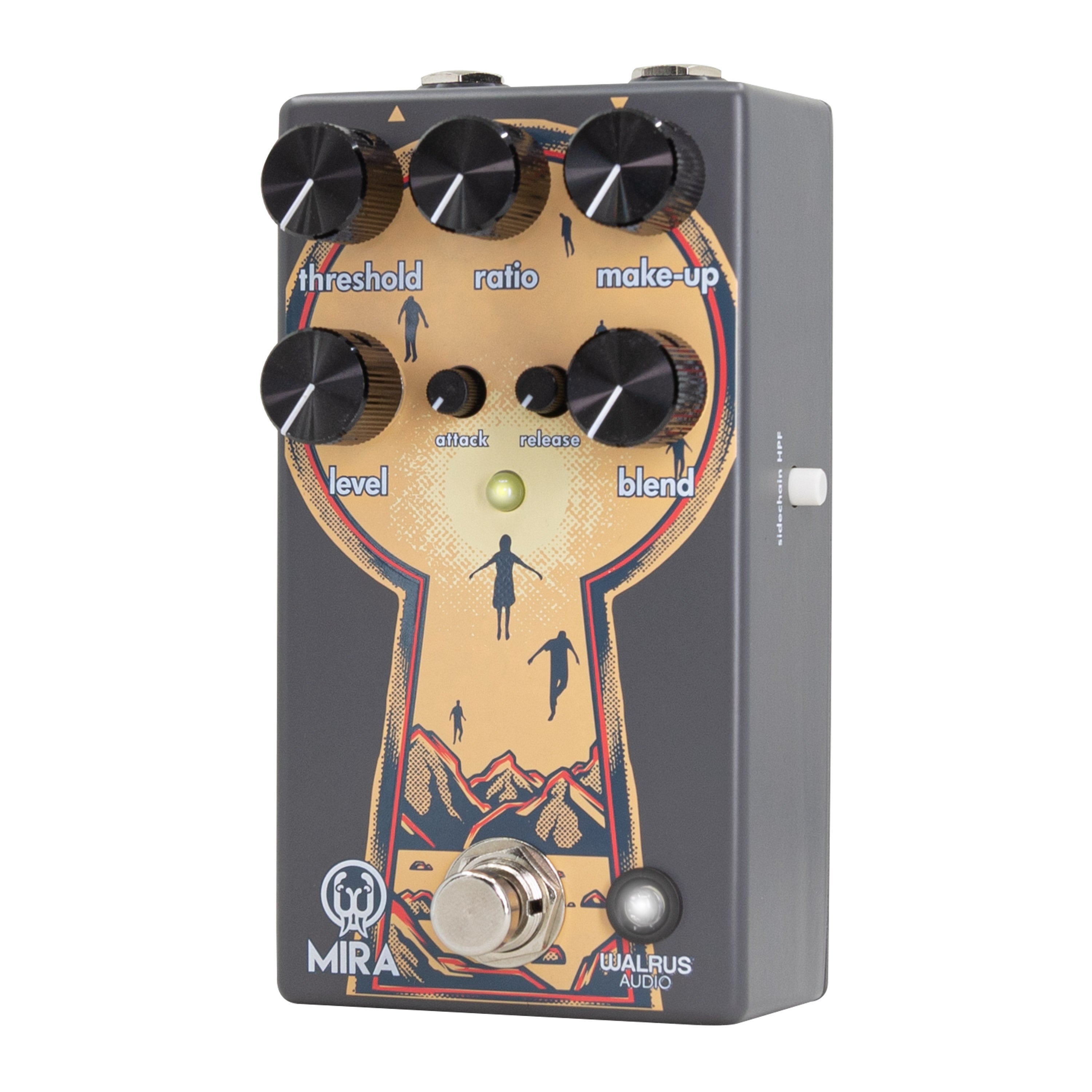 Walrus Audio Mira Optical Compressor pedal — jacks and inputs