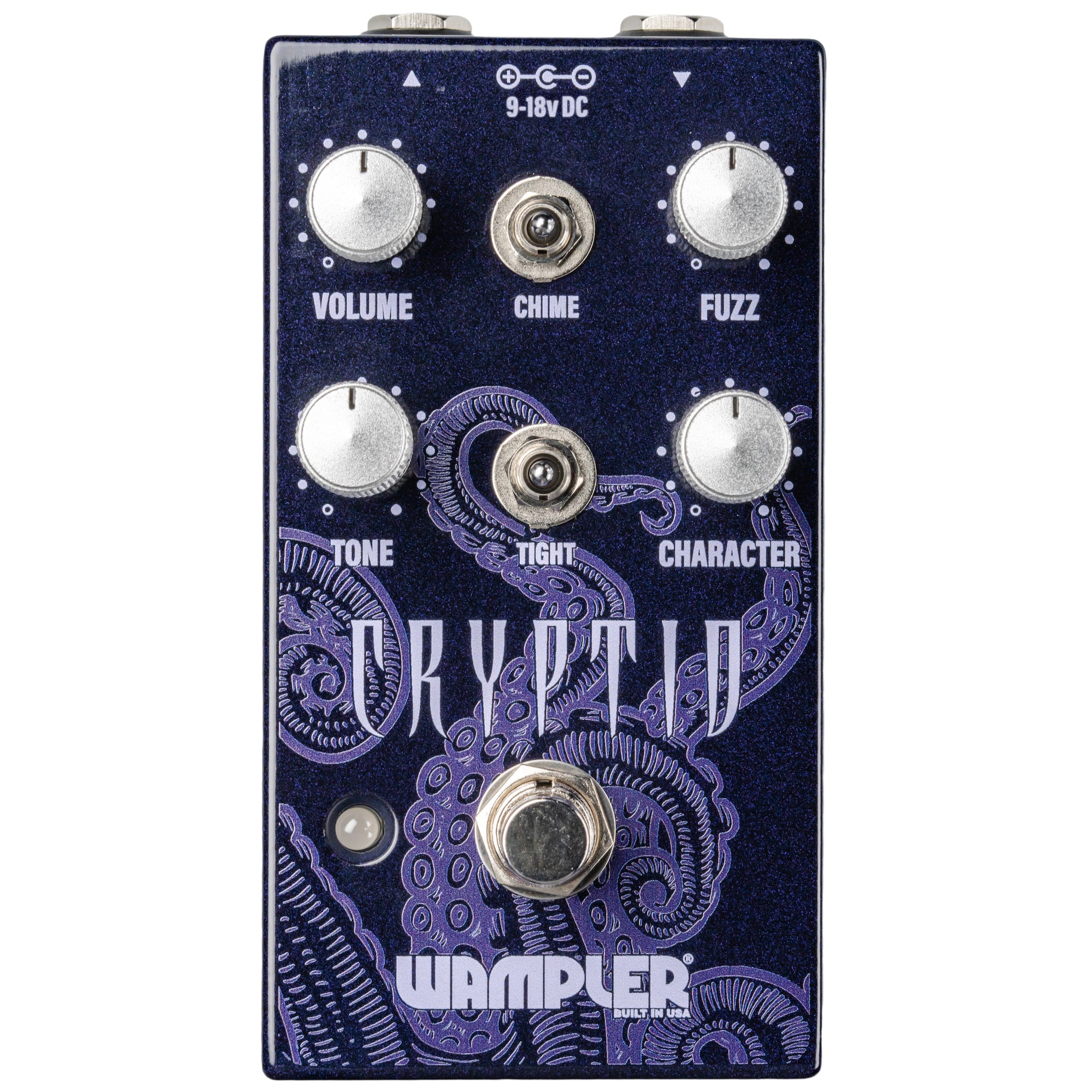 Wampler Cryptid Fuzz pedal — angled view showing controls