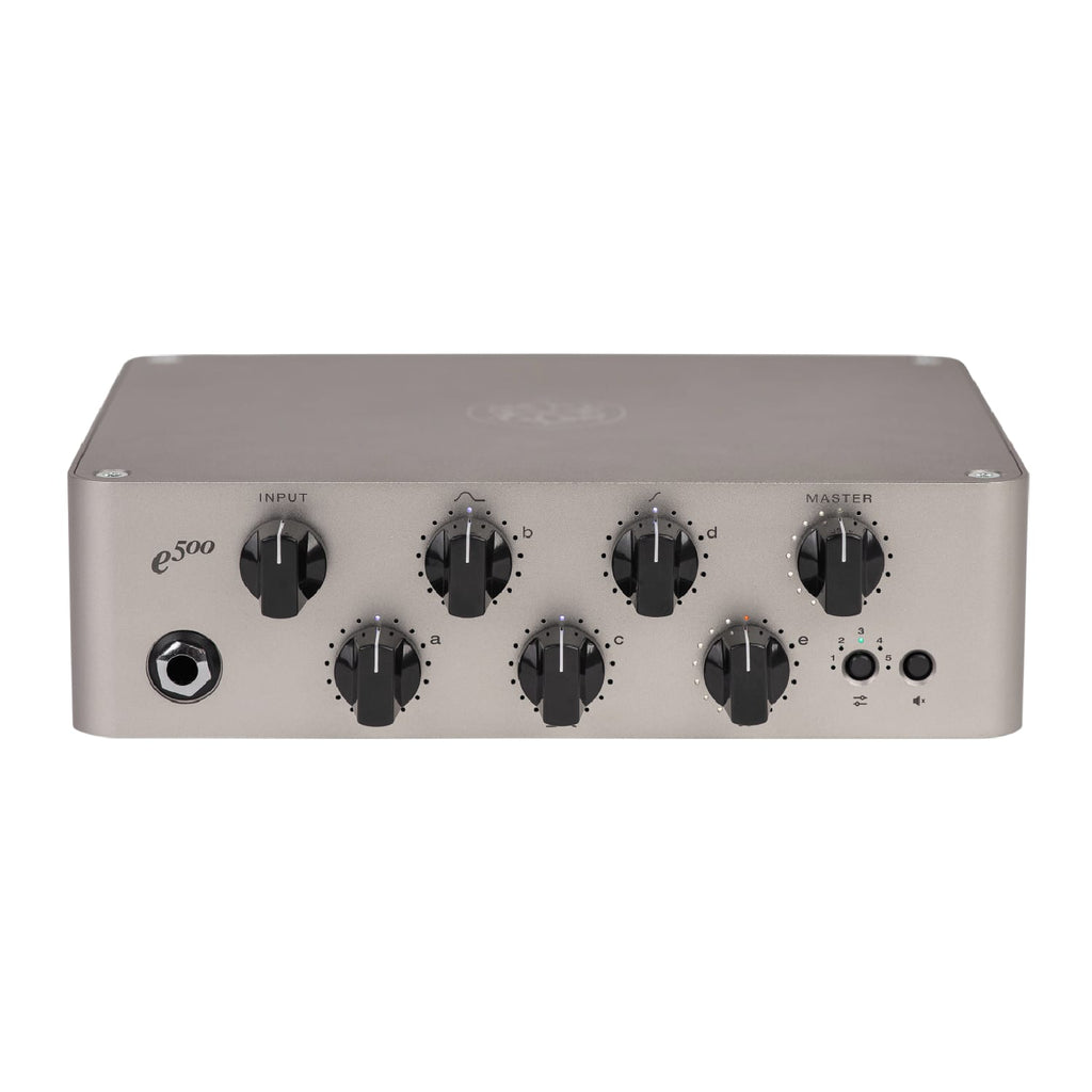 Darkglass Exponent 500 bass amp head — angled view