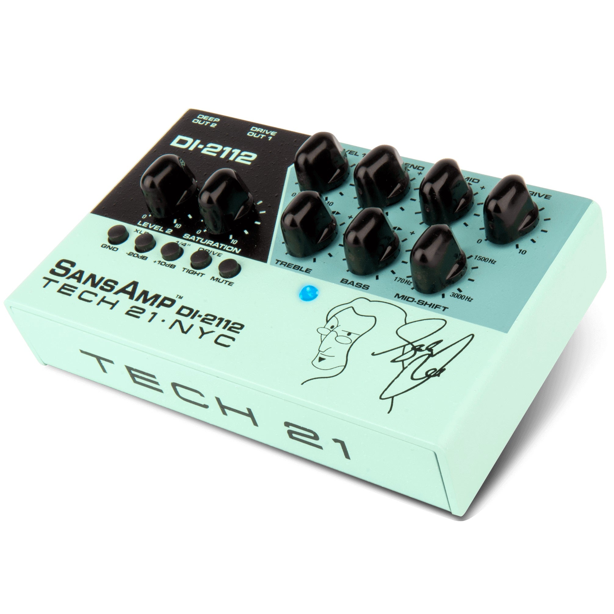 Used Tech 21 Geddy Lee Signature DI 2112 SansAmp Bass Parallel Preamp Pedal