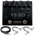 Truetone V3 VS-XO dual overdrive pedal — black enclosure with cables