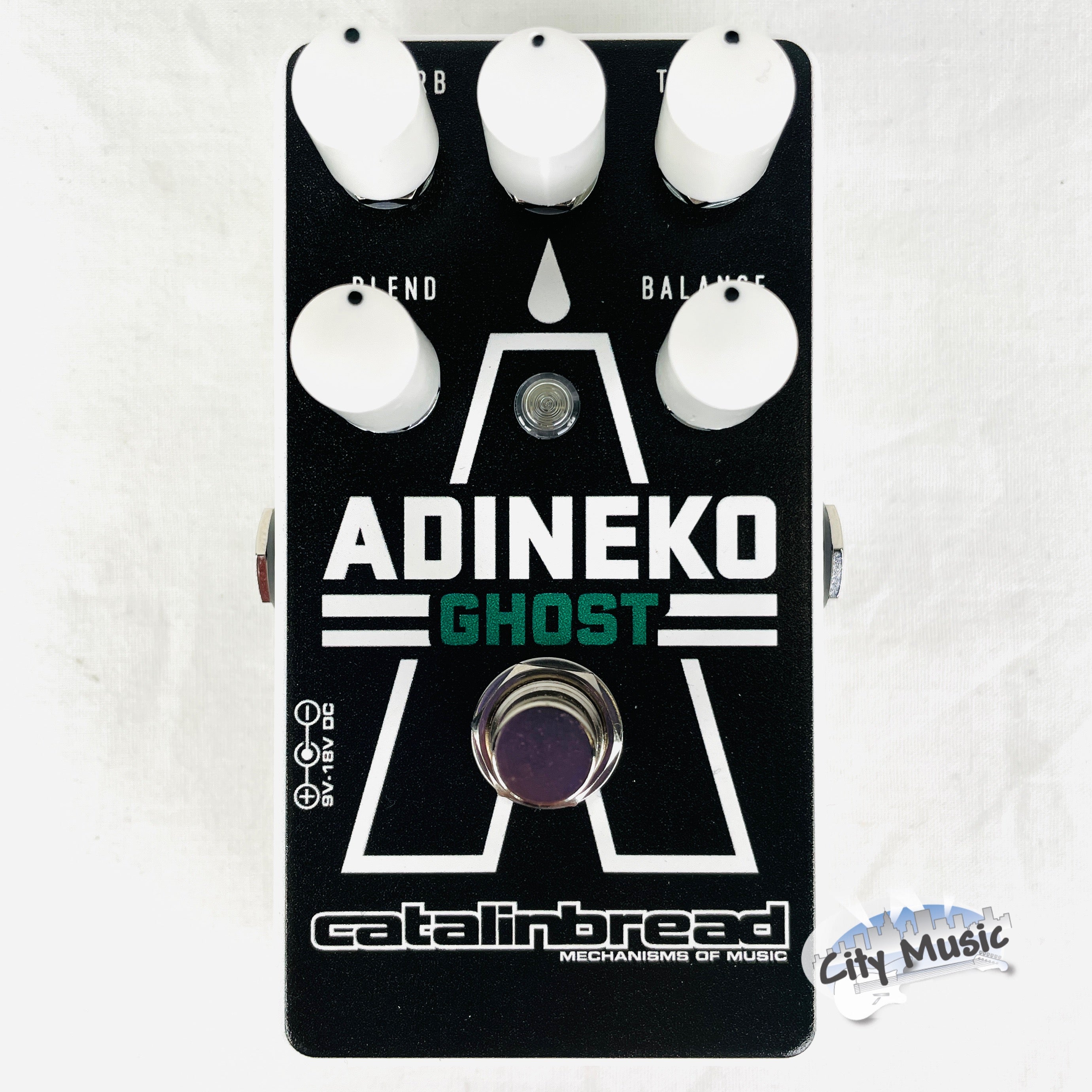 Used Catalinbread Adineko Ghost oil can delay pedal — black enclosure, top view