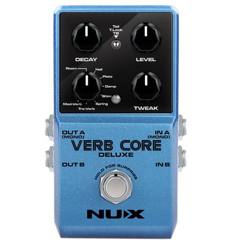 Used NUX Verb Core Deluxe reverb pedal — control knobs and jacks
