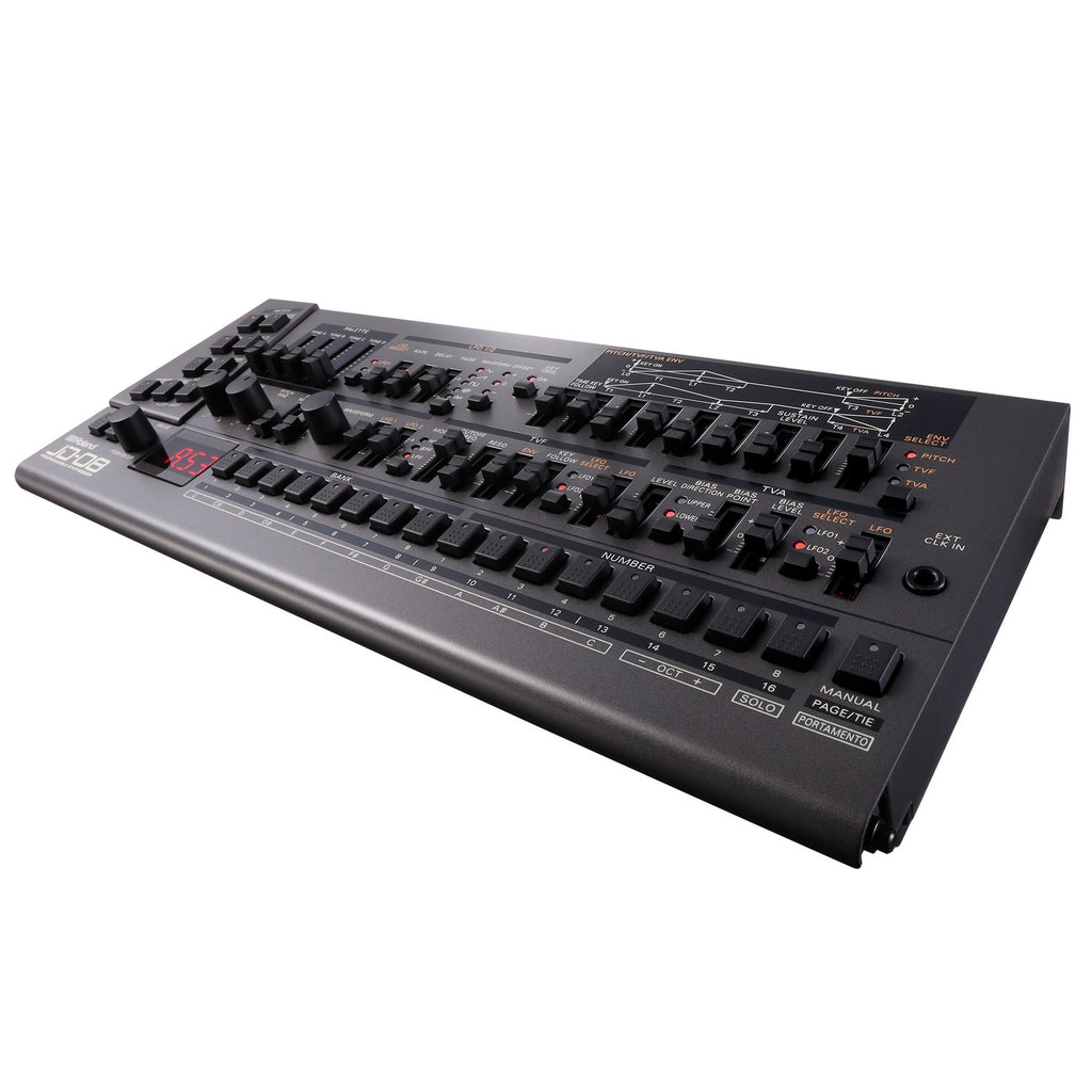 Roland JD-08 synthesizer module angled view