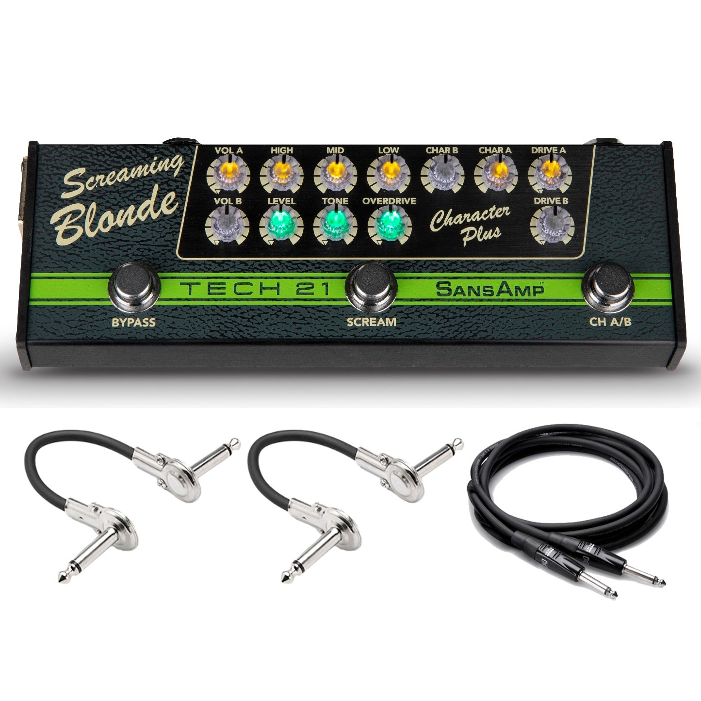 New Tech 21 SansAmp Character Plus Screaming Blonde Guitar Effects Pedal