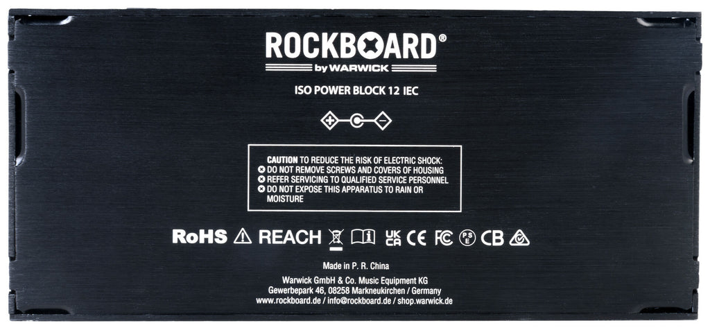 New RockBoard ISO Power Block V12 IEC Isolated Guitar Effects Pedal Power Supply