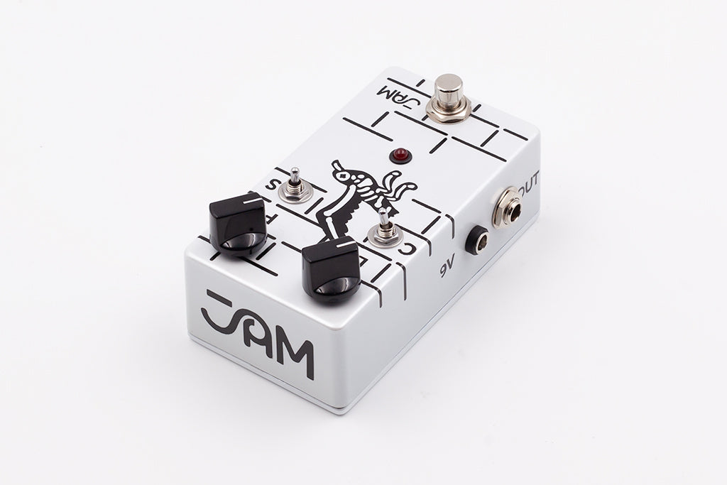 JAM Pedals Seagull cocked wah pedal — angled side view