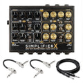 DSM & Humboldt Simplifier X dual amp simulator — front with included cables