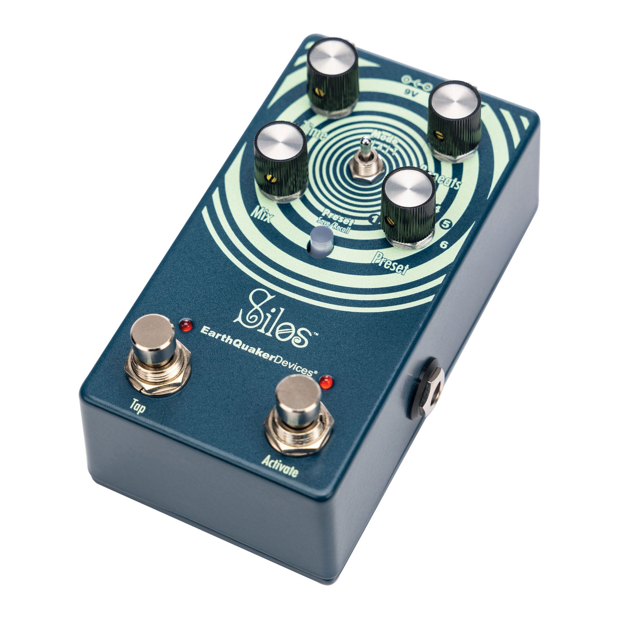 EarthQuaker Devices Silos delay pedal — side jacks view