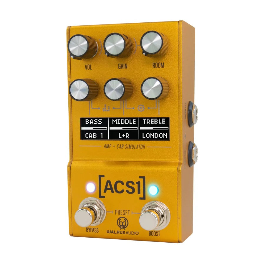 Walrus Audio MAKO MKII ACS1 amp + cab simulator — control knobs and encoders