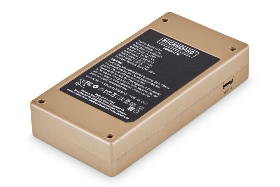 RockBoard Power LT XL pedal power supply - Gold with included cables