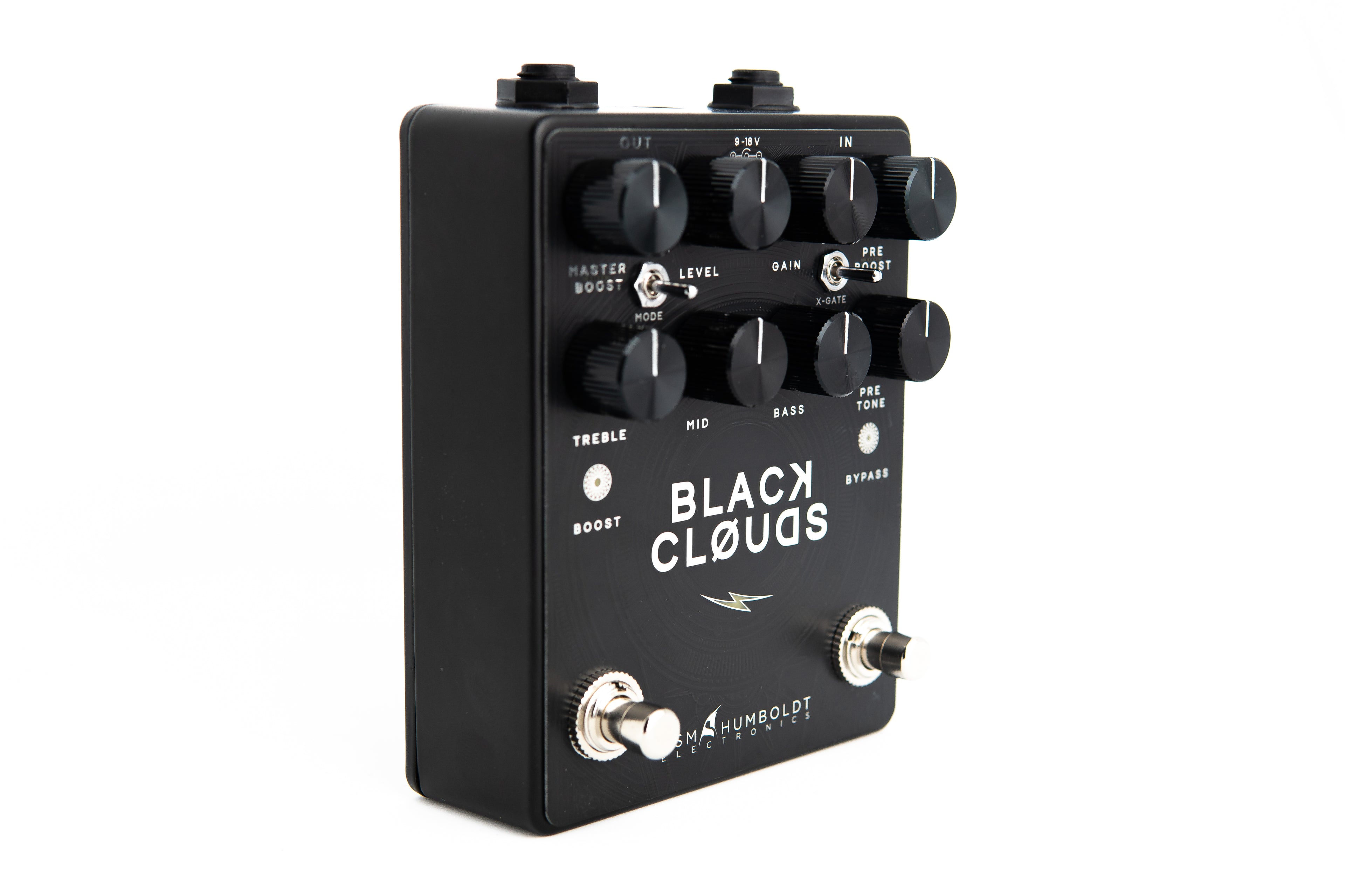 DSM & Humboldt Black Clouds distortion pedal — detail view