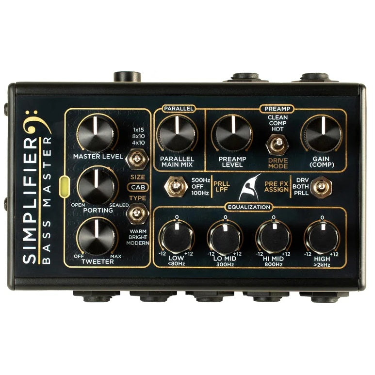 DSM & Humboldt Simplifier Bass Master preamp — black top control view