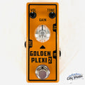 Tone City Golden Plexi V2 distortion pedal — gold enclosure top view
