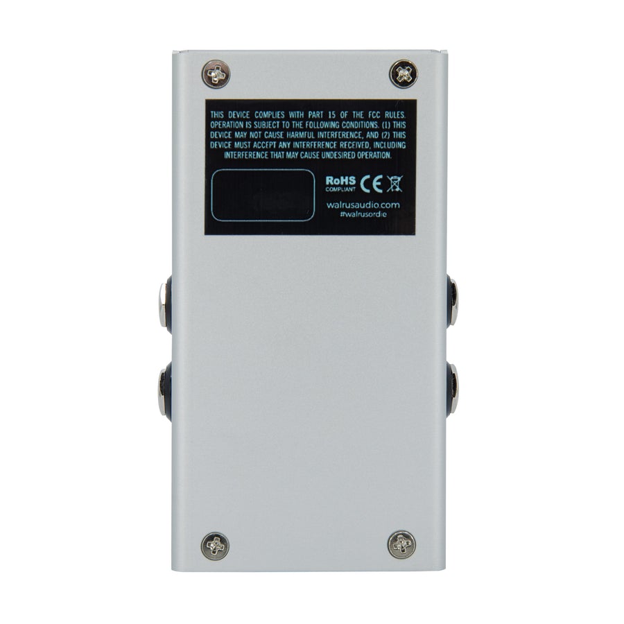 Walrus Audio MAKO D1 V2 delay pedal — rear panel view