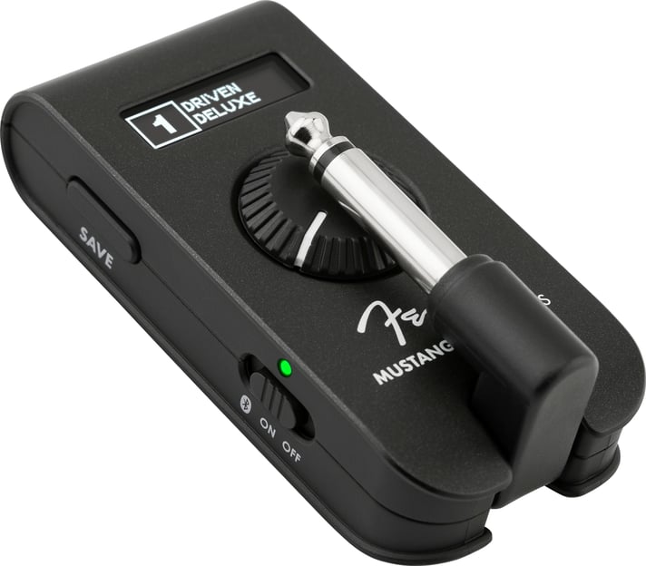 Fender Mustang Micro Plus headphone guitar amp — controls overview