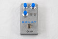 Open Box Fender Hammertone Delay pedal — gray hammertone enclosure, top view