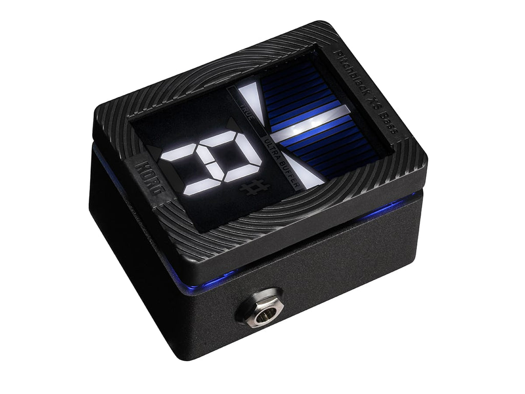 Korg Pitchblack XS Bass pedal tuner — side jacks