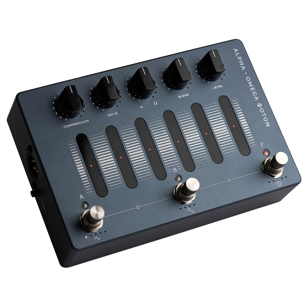 Used Darkglass Alpha Omega Photon bass pedal - top-down full view
