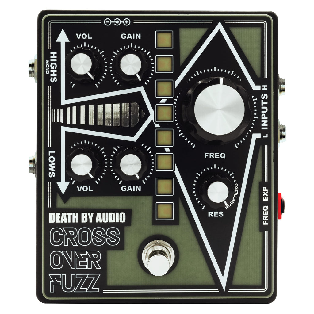 Death By Audio Crossover Fuzz pedal — top view