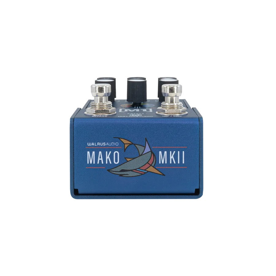 Walrus Audio MAKO M1 MKII — dark blue finish with multi-color ink artwork