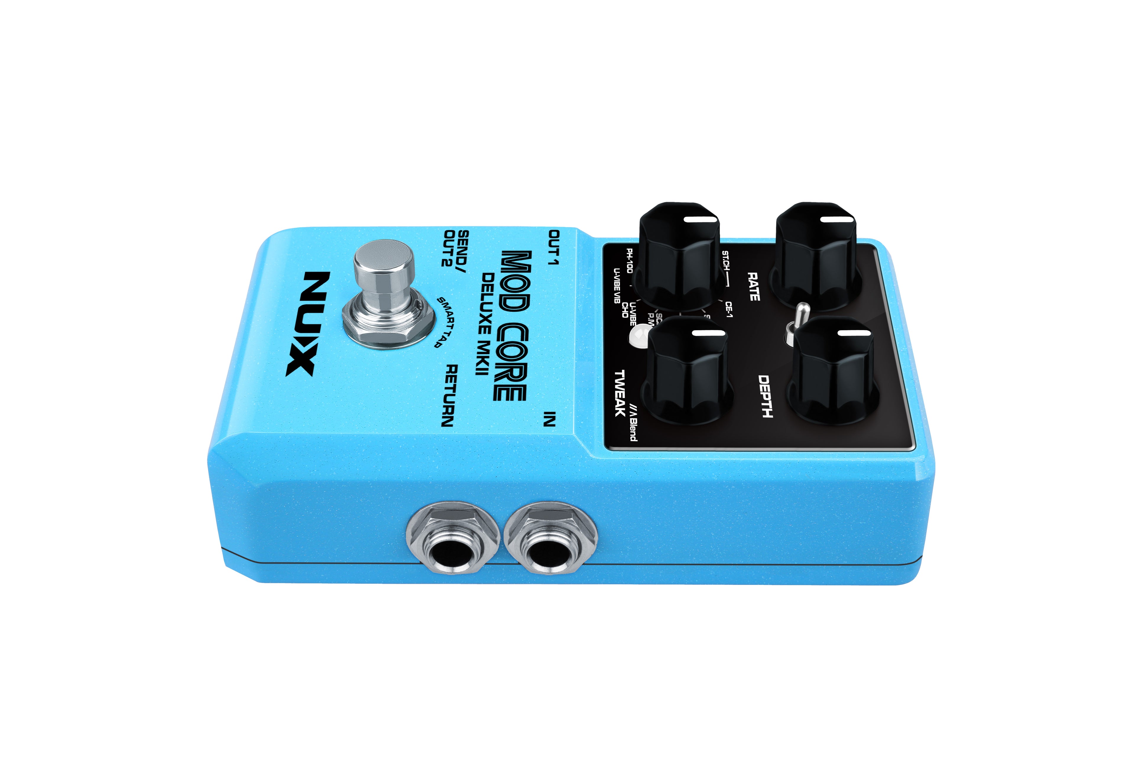 NUX Mod Core Deluxe MKII modulation pedal — effect type selector closeup