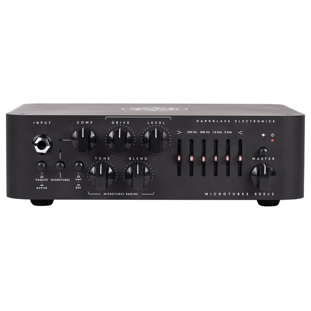 Darkglass Microtubes 500 V2 bass amp head - angled view