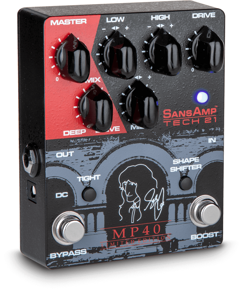 New Tech 21 SansAmp MP40 Limited Edition Geddy Lee Signature Bass Guitar Effects Pedal