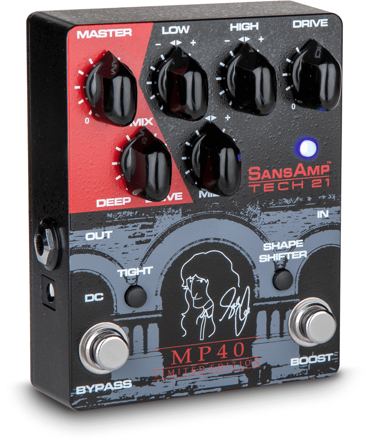 New Tech 21 SansAmp MP40 Limited Edition Geddy Lee Signature Bass Guitar Effects Pedal