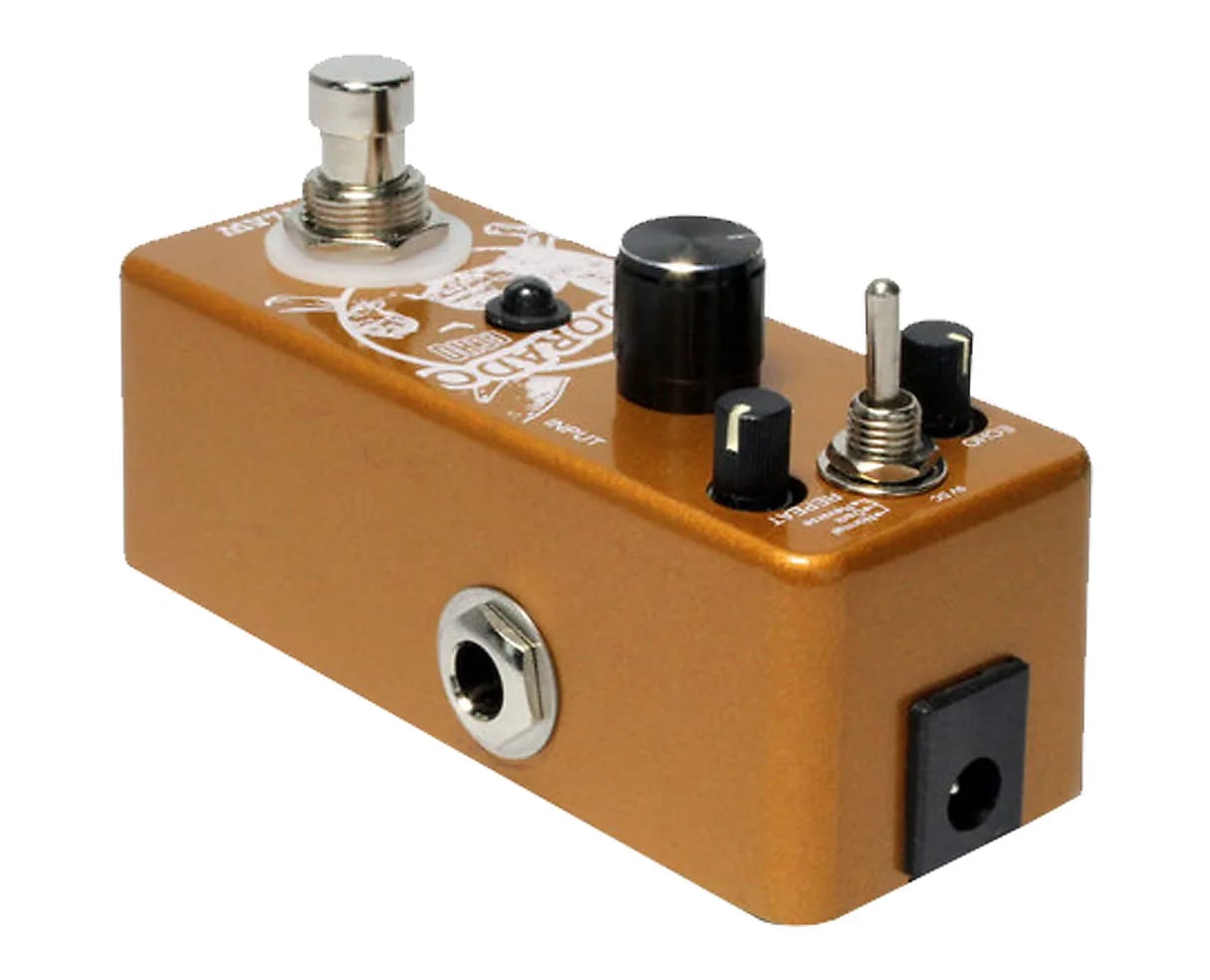 Outlaw Effects Eldorado Echo delay pedal — angled top view