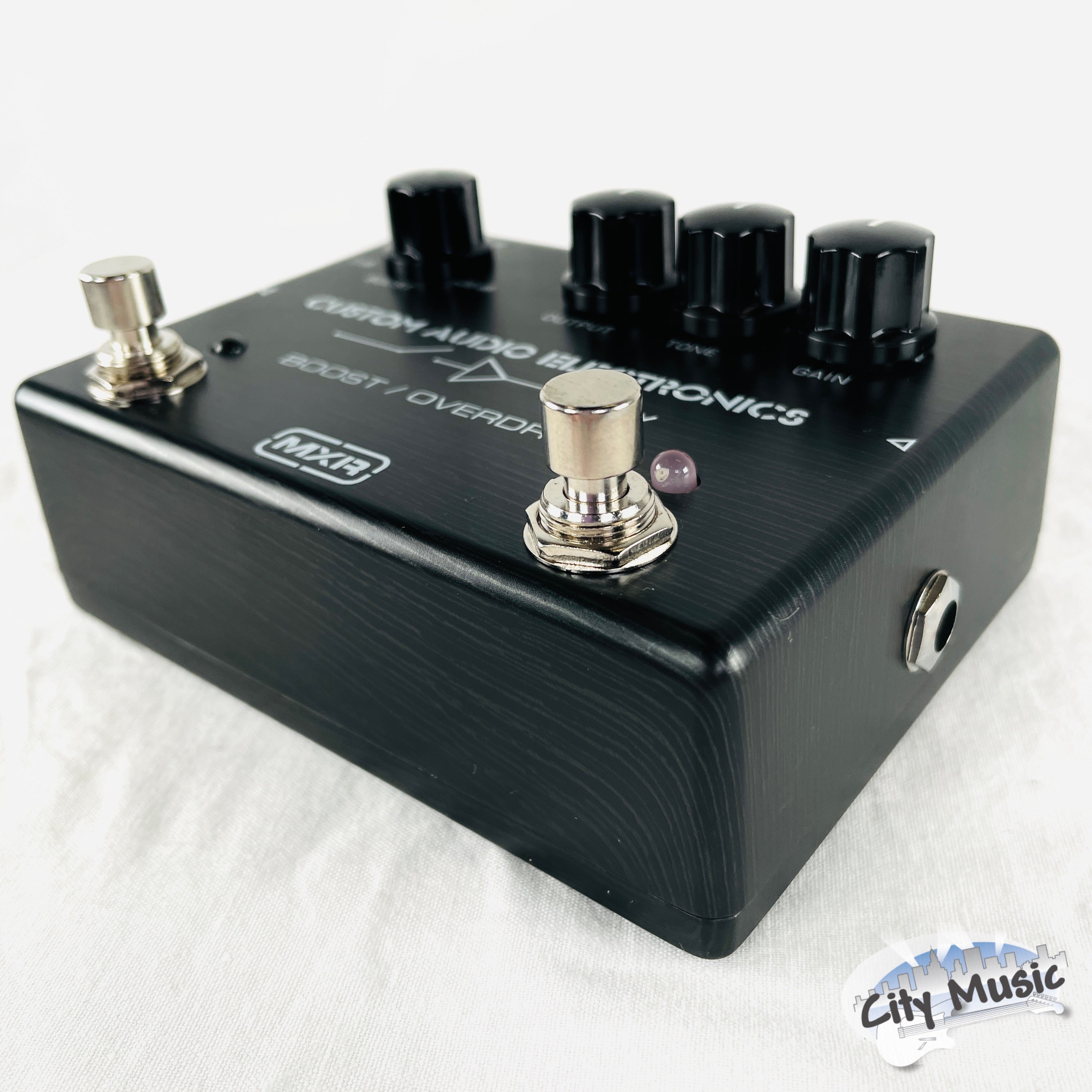 Used MXR MC402 CAE Boost/Overdrive pedal - angled enclosure view
