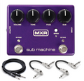 MXR M225 Sub Machine Fuzz pedal — purple enclosure with cables