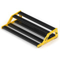 NUX NPB-M Bumblebee medium guitar pedalboard — black bars on yellow aluminum frame, angled view