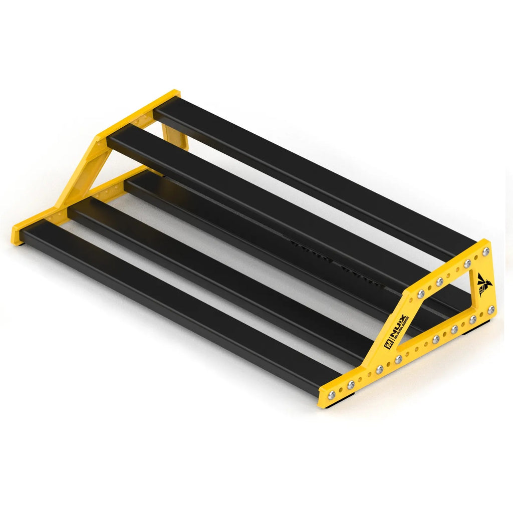 NUX NPB-M Bumblebee medium guitar pedalboard — alternate detail view of black and yellow frame