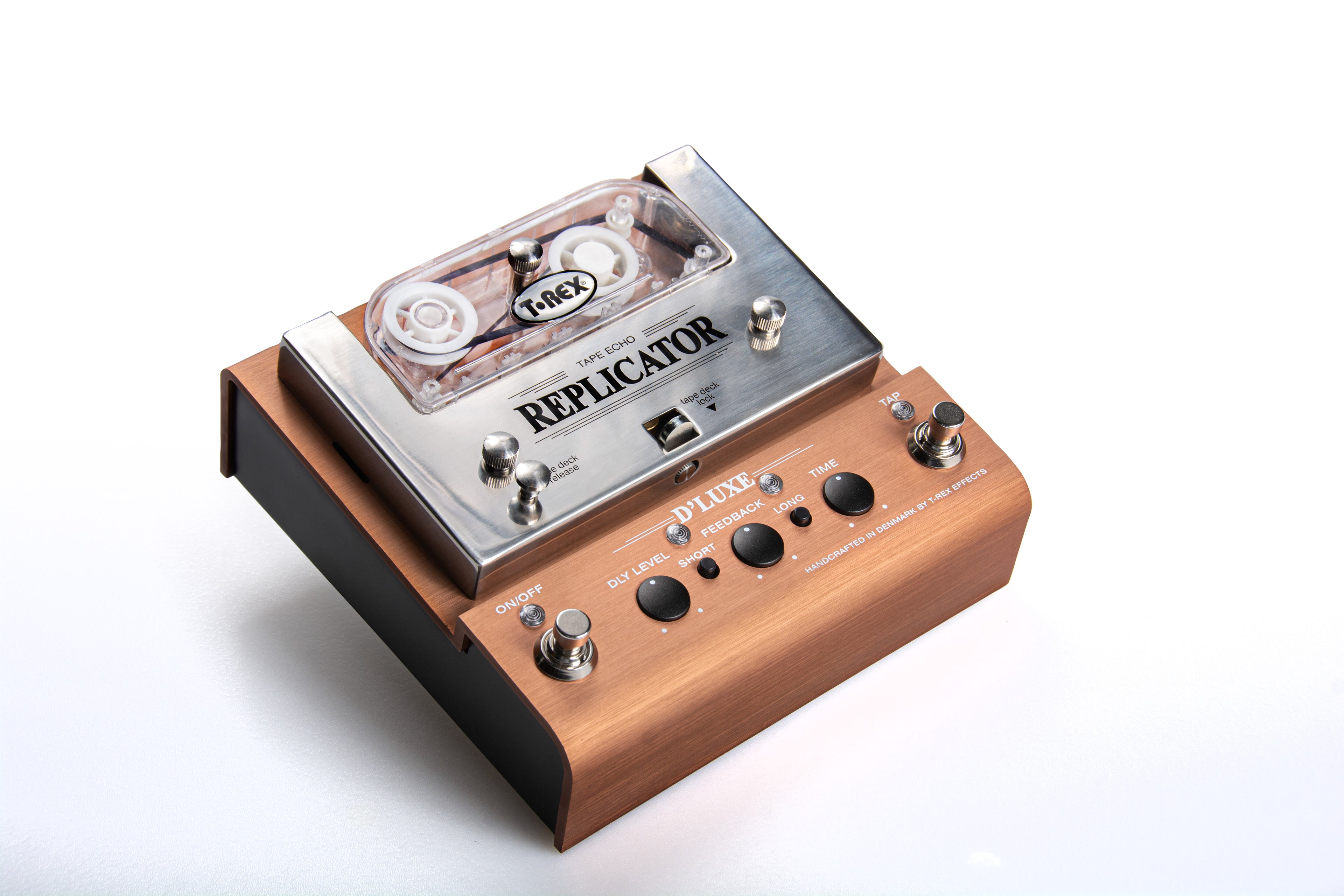 T-Rex Replicator D'Luxe analog tape delay — playback heads close-up