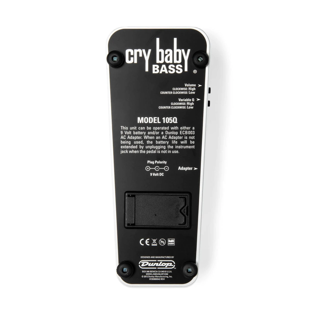 Used Dunlop Crybaby 105Q Wah Bass Guitar Effects Pedal