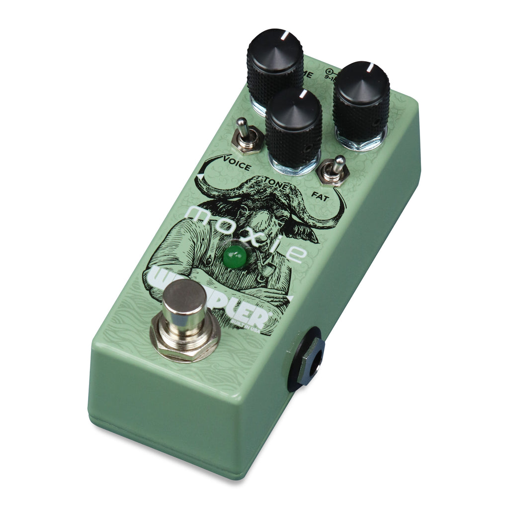 Wampler Moxie overdrive pedal top down view of controls