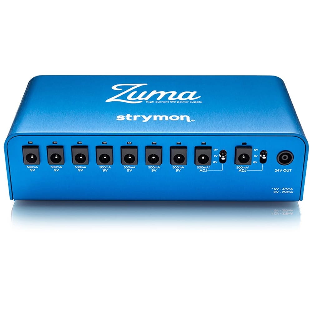 Strymon Zuma pedal power supply — end panel with IEC inlet