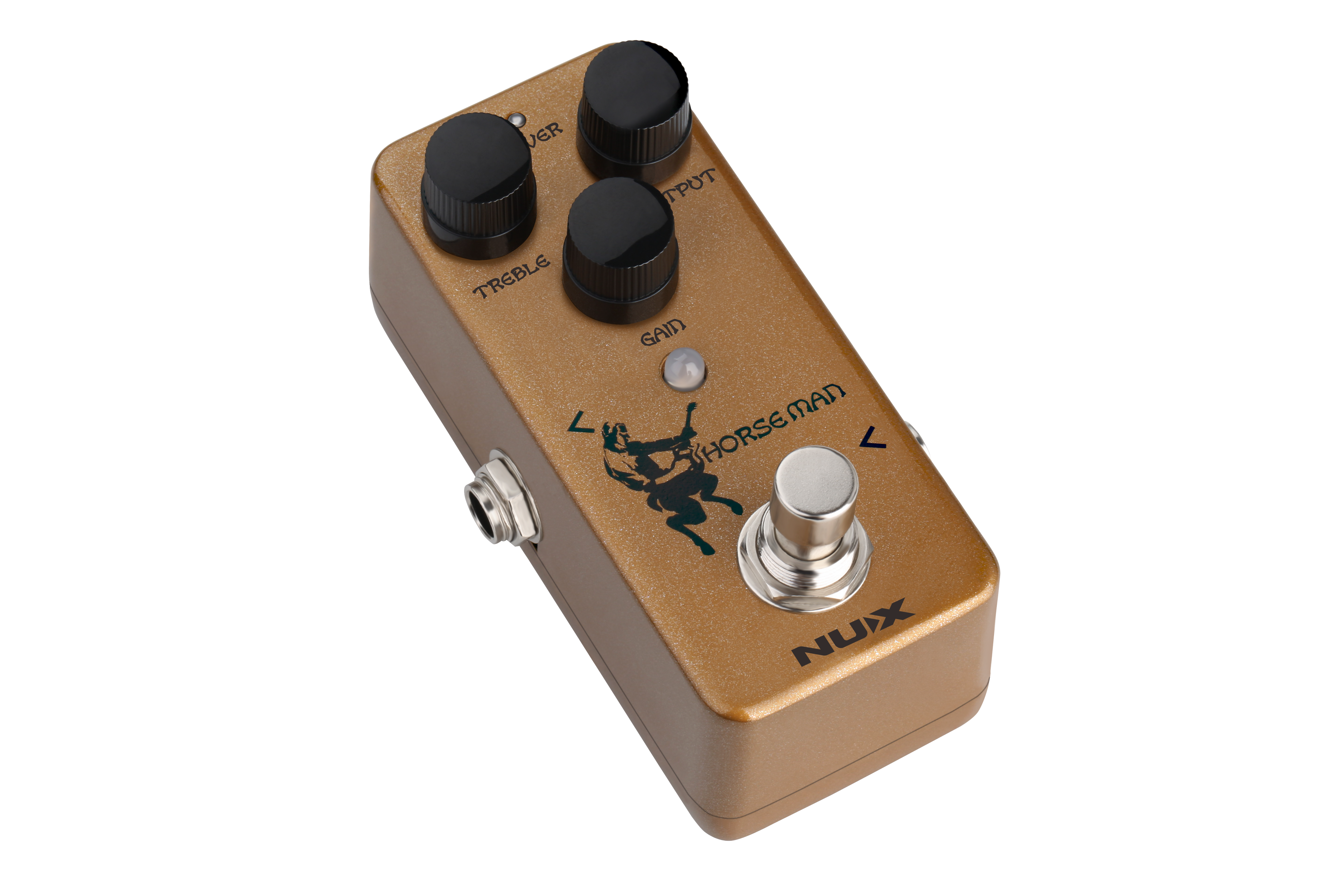 NUX NOD-1 Horseman overdrive pedal — controls and features graphic