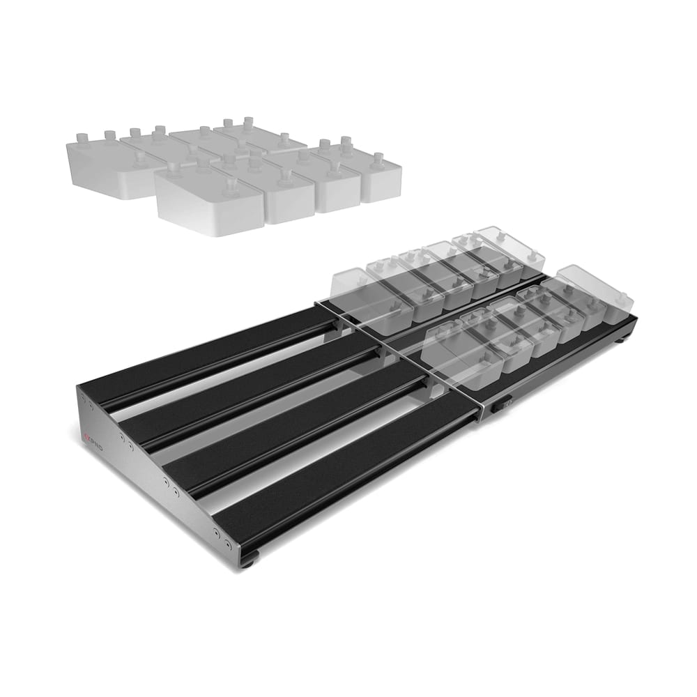 D'Addario XPND 2 pedalboard top with loop Velcro rows